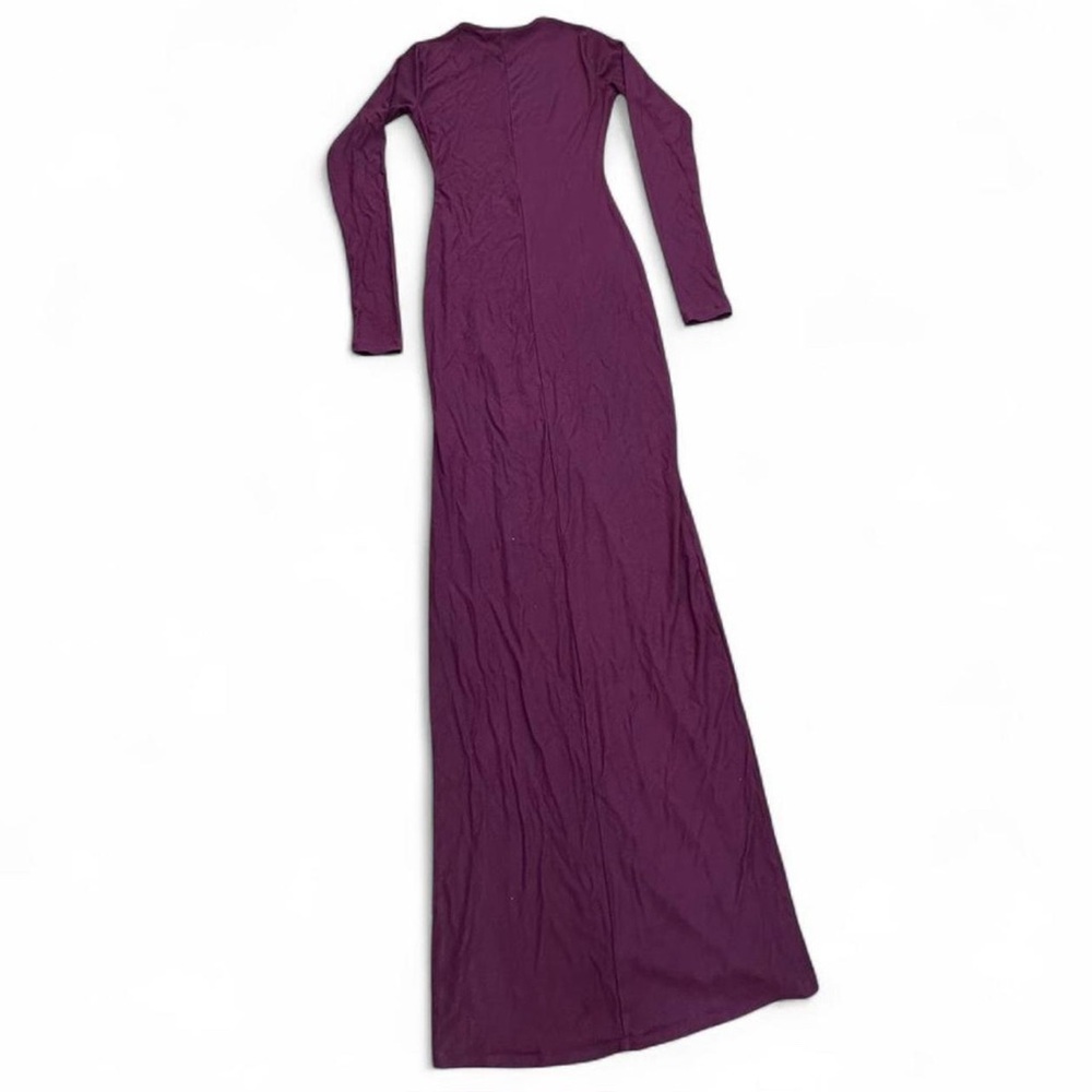 SKIM *NWT SOFT LOUNGE BOAT NECK LONG DRESS | COLOR: BORDEAUX | SIZE: S - Picture 6 of 8